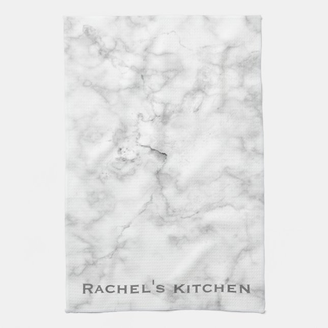 White Grey Marble Granite Towels Kitchen Towel (Vertical)