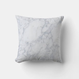 White & Grey Marble Stone Texture Outdoor Pillow