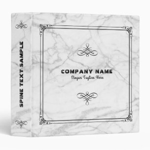 White & Grey Marble Vintage Frame Binder