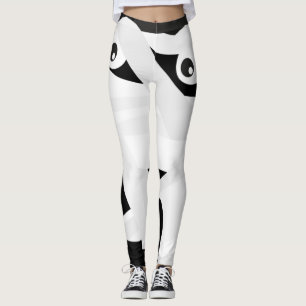 white grey mummy wraped halloween leggings
