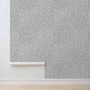 White Grey Spray Faux Granite Stone Wallpaper