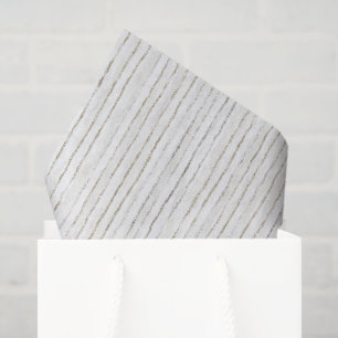 White Grey Stripes Wedding Tissue Paper