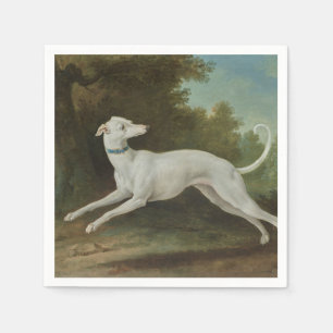 White Greyhound Dog (by Jean-Baptiste Oudry) Napkin
