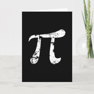 White Grunge Pi Symbol Card