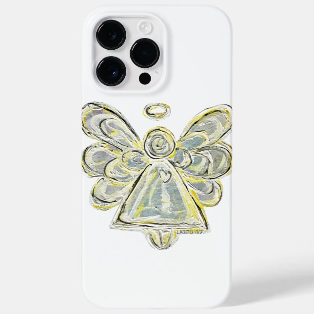White Guardian Angel Art Custom iPhone Case (Back)