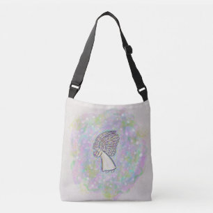 White Guardian Angel Purse Art Cross Body Bag