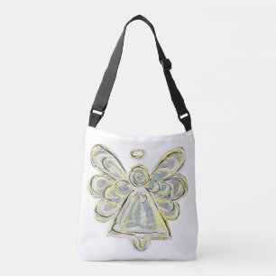 White Guardian Angel Purse Art Cross Body Bag