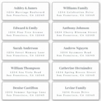 White Guest Address Labels ORDER 6" or 8" sheet!