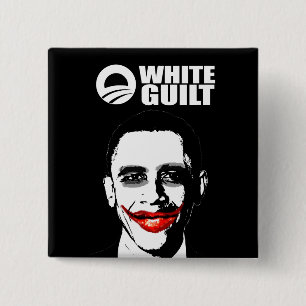 WHITE GUILT 2 INCH SQUARE BUTTON