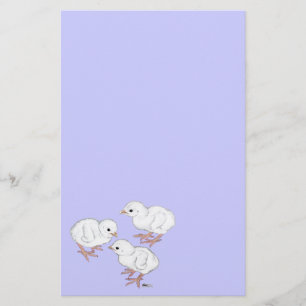 White Guinea Keets Stationery