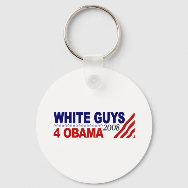 White Guys 4 Obama Keychain (Front)