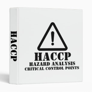 White HACCP Hazard Analysis Binder