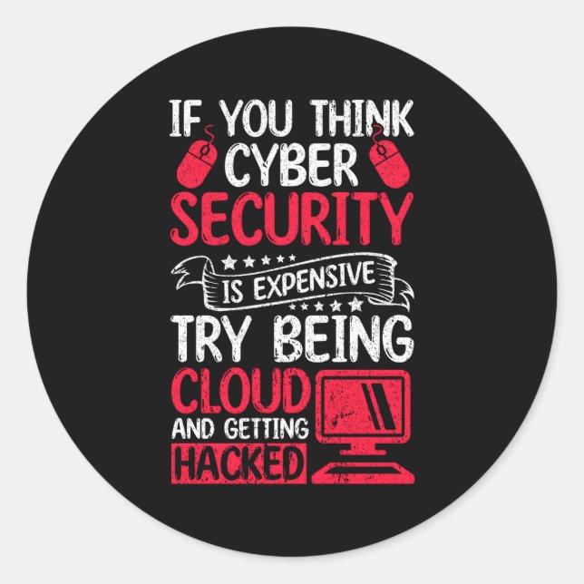 White Hacker For Cyber Warrior And Ethical Hacker Classic Round Sticker (Front)
