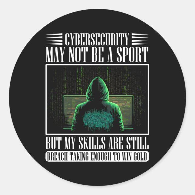 White Hacker For Cyber Warrior And Ethical Hacker Classic Round Sticker (Front)