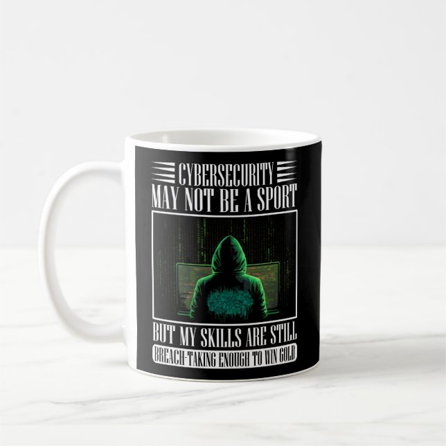 White Hacker For Cyber Warrior And Ethical Hacker Coffee Mug (Left)