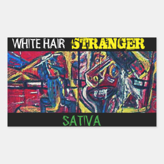 WHITE HAIR STRANGER SATIVA STICKER