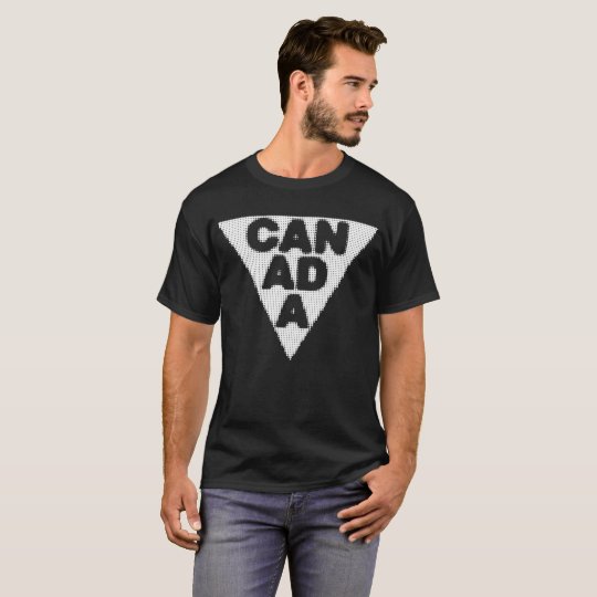 white halftone canada triangle T-Shirt