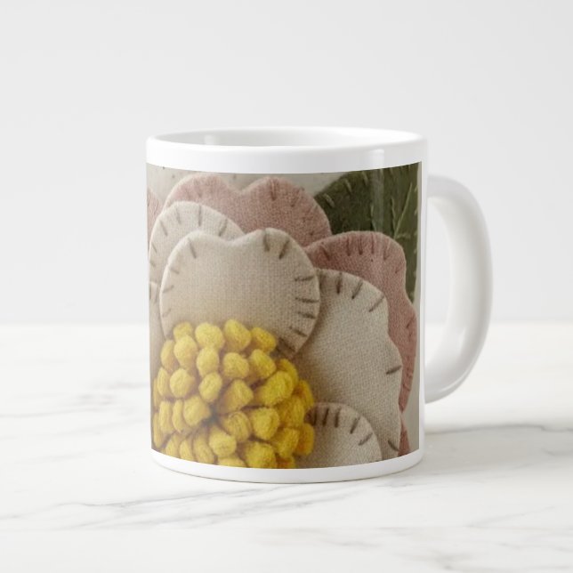 White Handmade Mug – Minimal Aesthetic Coffee Cup (Front Right)
