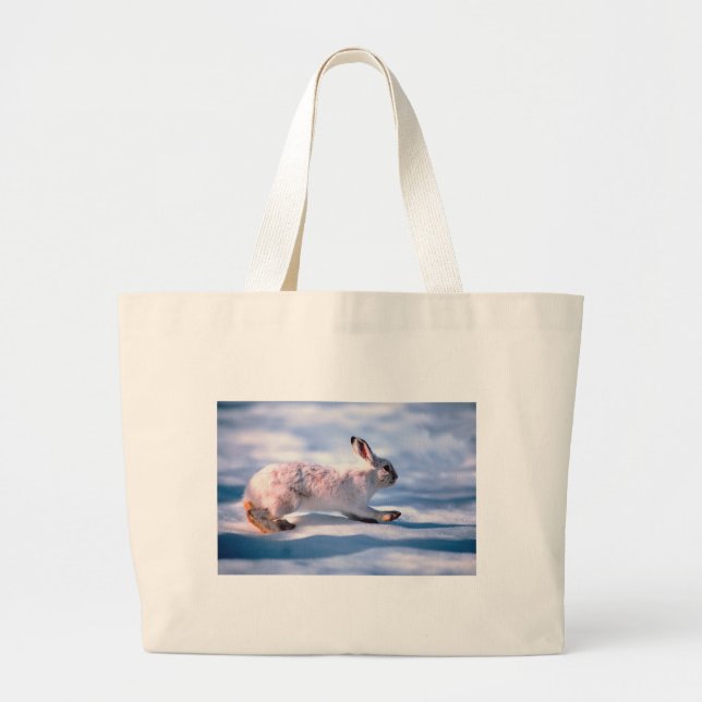 White Hare Large Tote Bag (Front)
