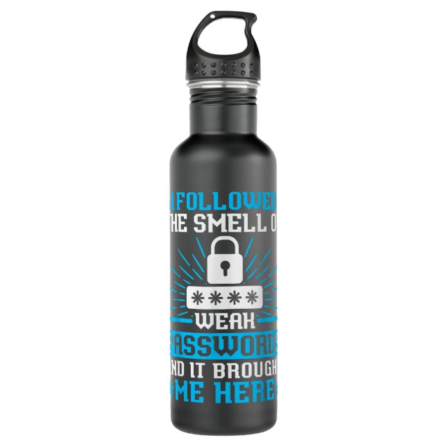 White Hat Ethical Hacker - Cyber Network Security  710 Ml Water Bottle (Front)