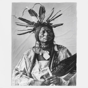 WHITE HAWK,   Northern Cheyenne - 1876 Fleece Blanket