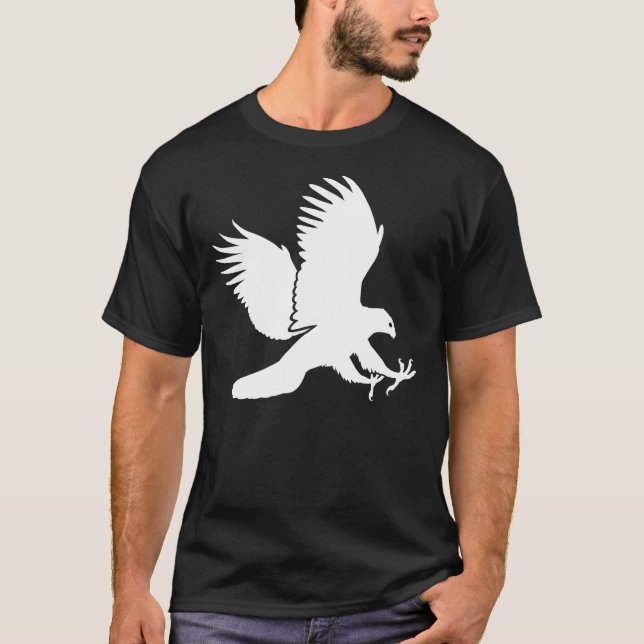 White Hawk Swooping Down for a Kill T-Shirt (Front)