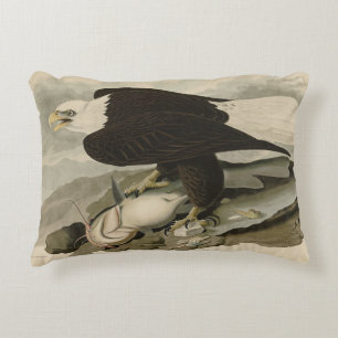 White-headed (Bald Eagle) Audubon Birds of America Accent Pillow