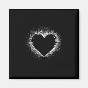 White Heart Cool Valentines Day Men Women Love Hea Magnet