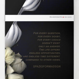 "White heart in black from moon" & Doubt Time Tri-Fold Holiday Card