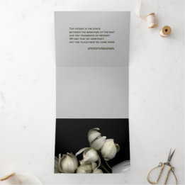 "White heart in black from moon" & Future Journey Tri-Fold Holiday Card