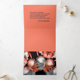 "White heart in black from sun" & Future Tri-Fold Holiday Card