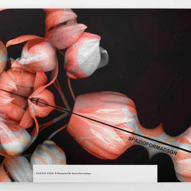 "White heart in black from sun" & Indifference Tri-Fold Holiday Card (Back)