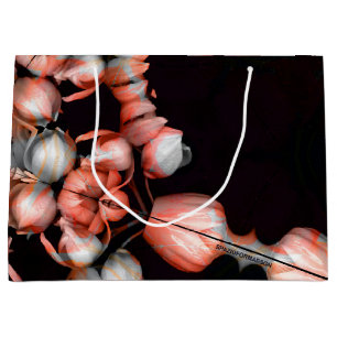 "White heart in black from sun" Large Gift Bag