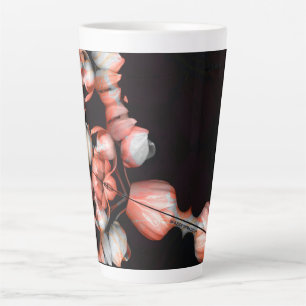 "White heart in black from sun" Latte Mug