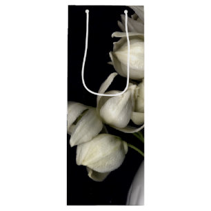 "White heart in black" Wine Gift Bag