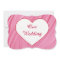 White heart on pink red blends wedding invitations