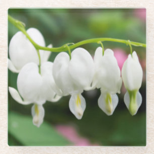 "White Heart" Original Art by KAS Glass Coaster