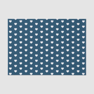 White Heart Pattern with Editable Background Colou Tissue Paper