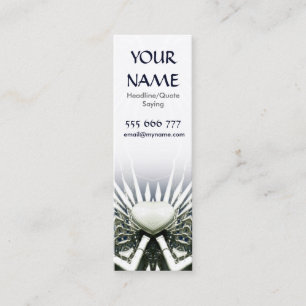 White Heart Scifi Mini Business Card
