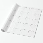 White Heart Wrapping Paper<br><div class="desc">White Heart Wrapping Paper</div>
