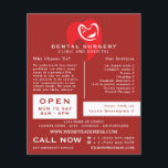 White Hearted Tooth Logo Dentistry, Dentist Advert Flyer<br><div class="desc">White Hearted Tooth Logo,  Dentistry,  Dentist Advertising Flyer by The Business Card Store.</div>