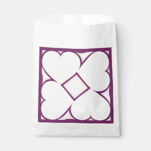 White Hearts Favour Bag