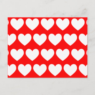 White Hearts Postcard