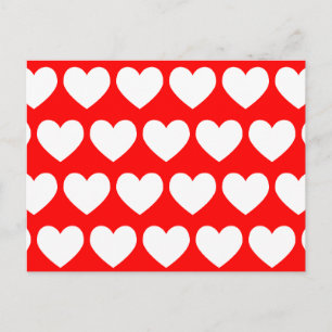 White Hearts Postcard