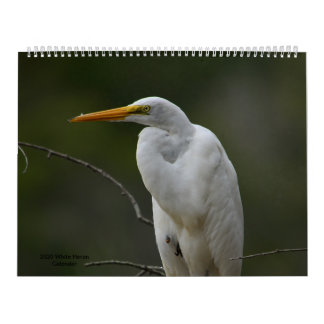 White heron calendar 2020