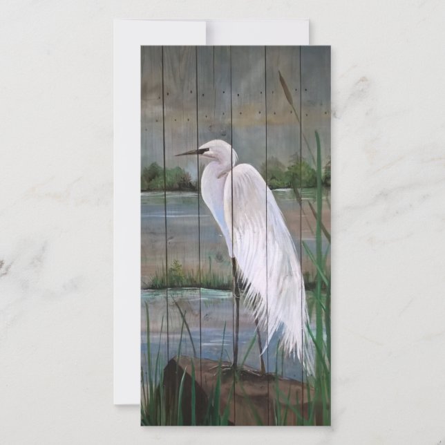 White Heron Card (Front)