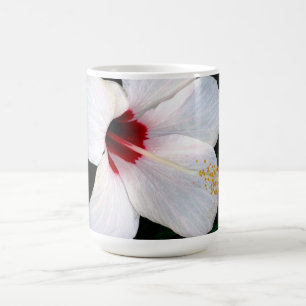 White Hibiscus Coffee Mug