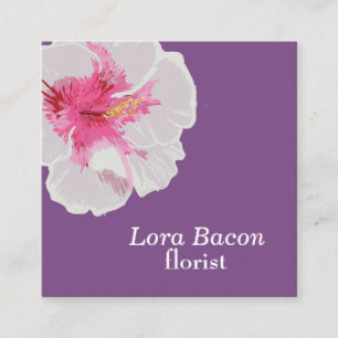 White Hibiscus Custom Business Card