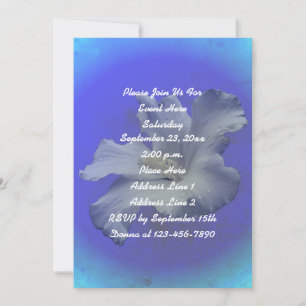White Hibiscus Flower Party Invitation