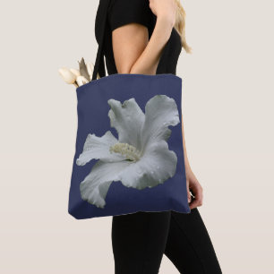 White Hibiscus Flower  Tote Bag